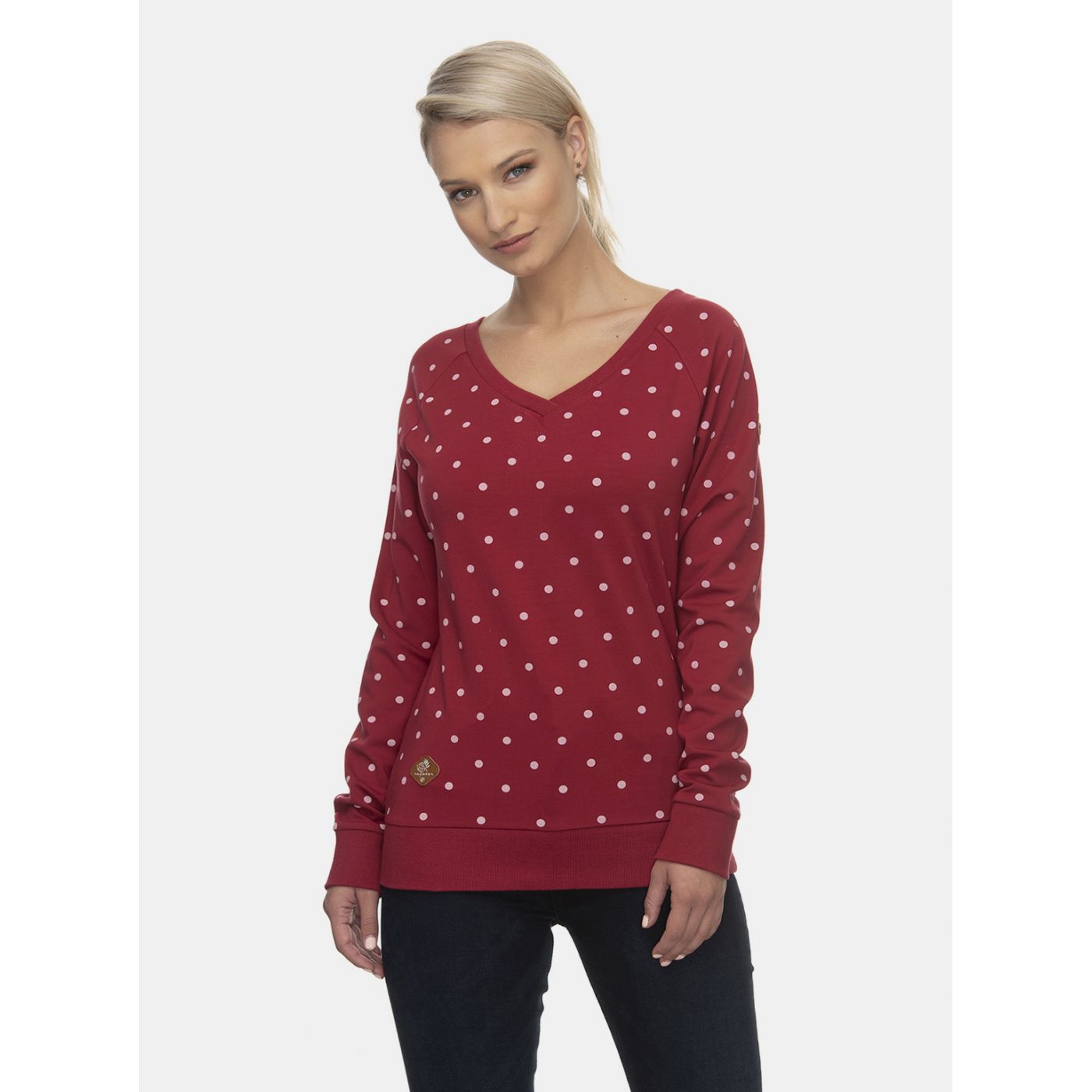 Ragwear Camila Red Women's Spotted Sweatshirt