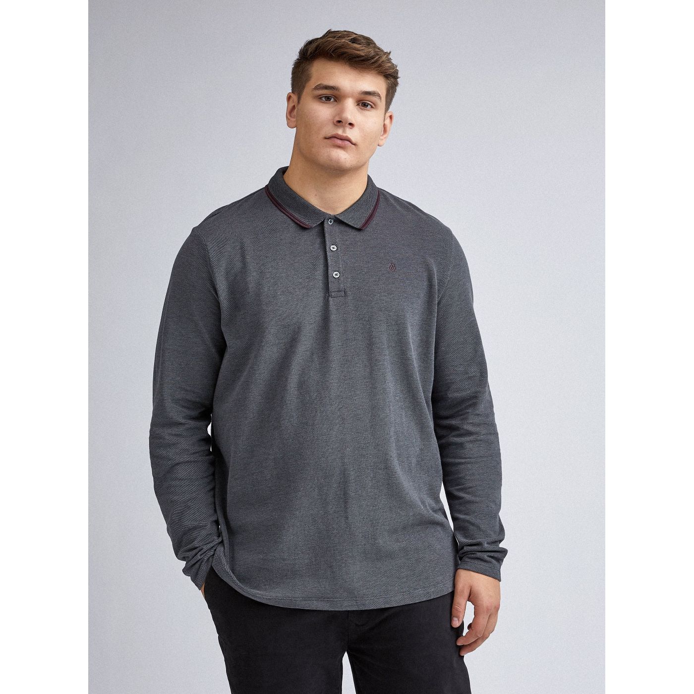 Burton Menswear London Dark Grey Polo Polo Shirt