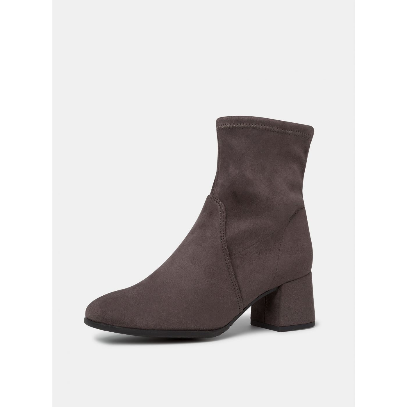 Grey women's ankle boots in tamaris suede finish