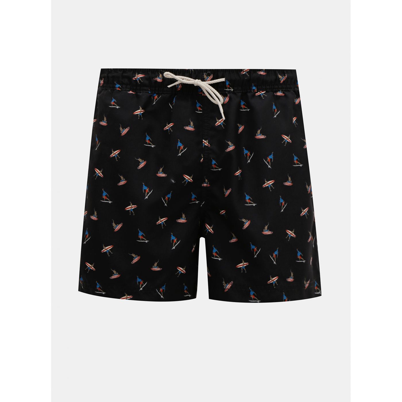 Black Patterned Swimwear Selected Homme