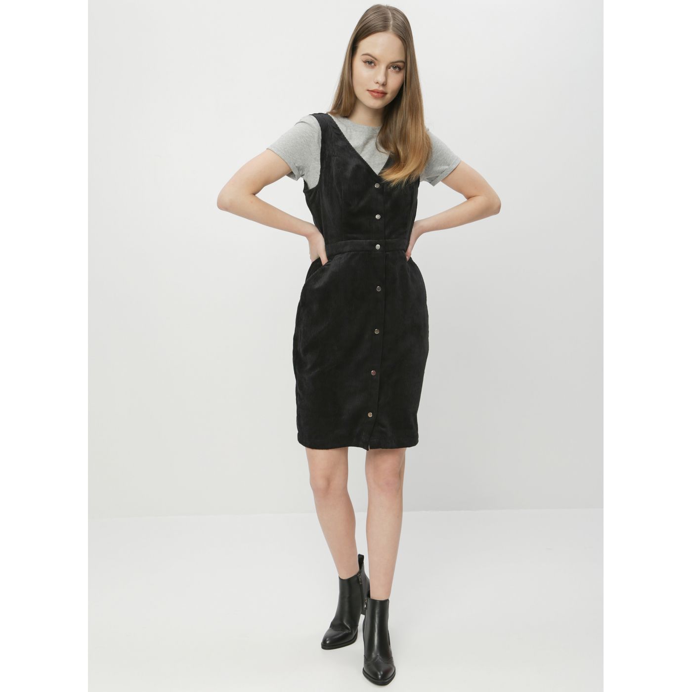 Black Corduroy Dress VERO MODA Ayoe
