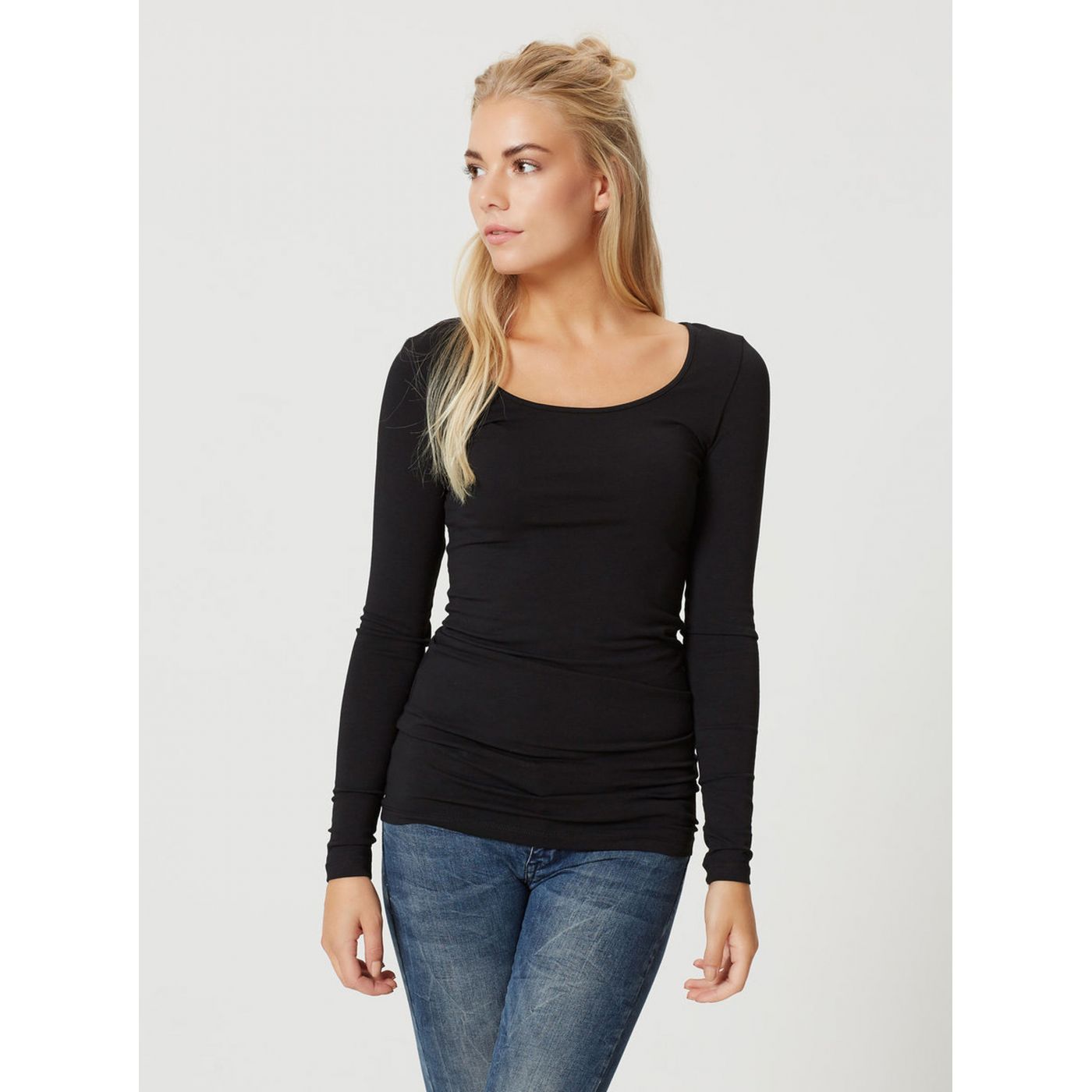 Vero MODA Maxi My Black Long Basic Long Sleeve T-Shirt VERO MODA