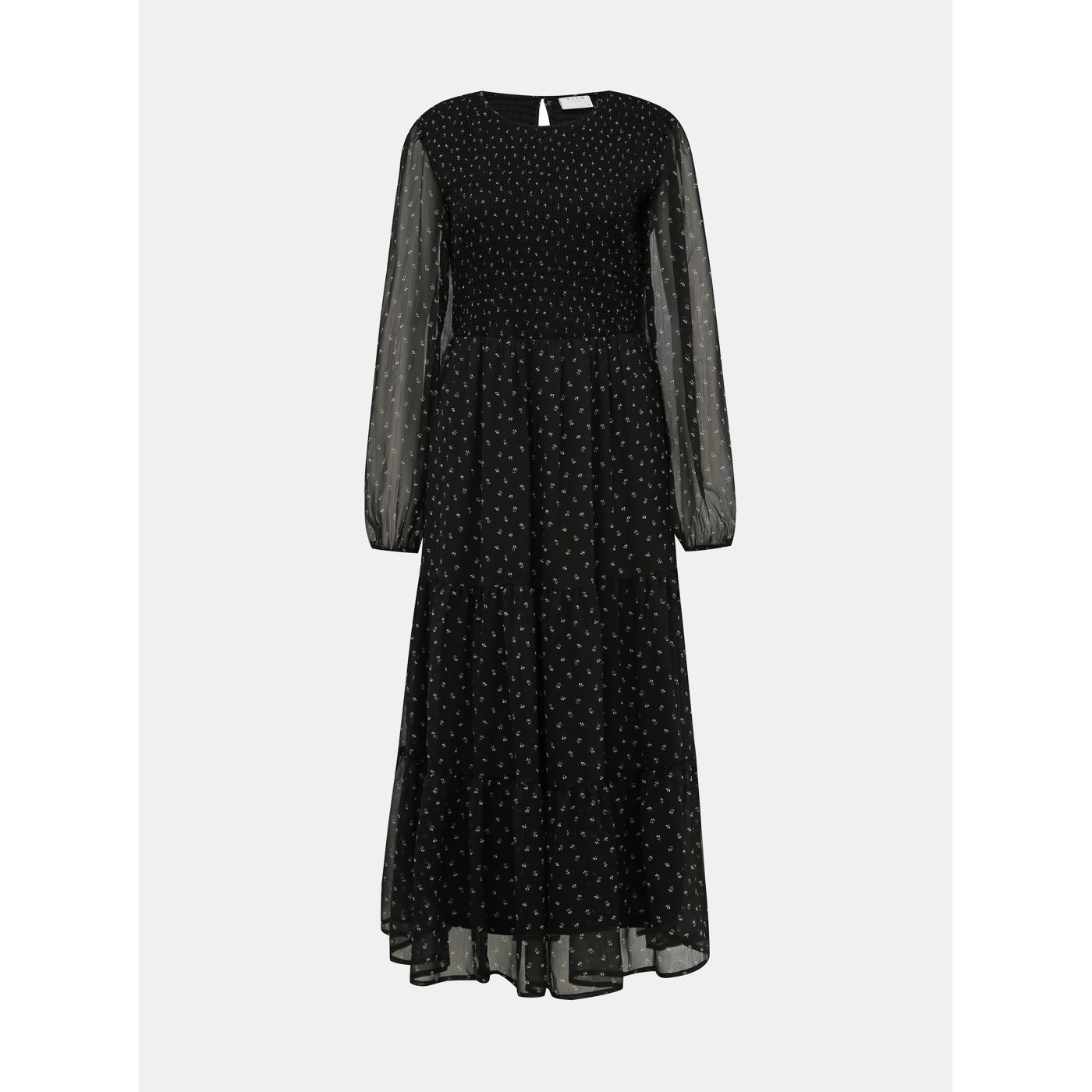 Black patterned maxi dress VILA Rinta