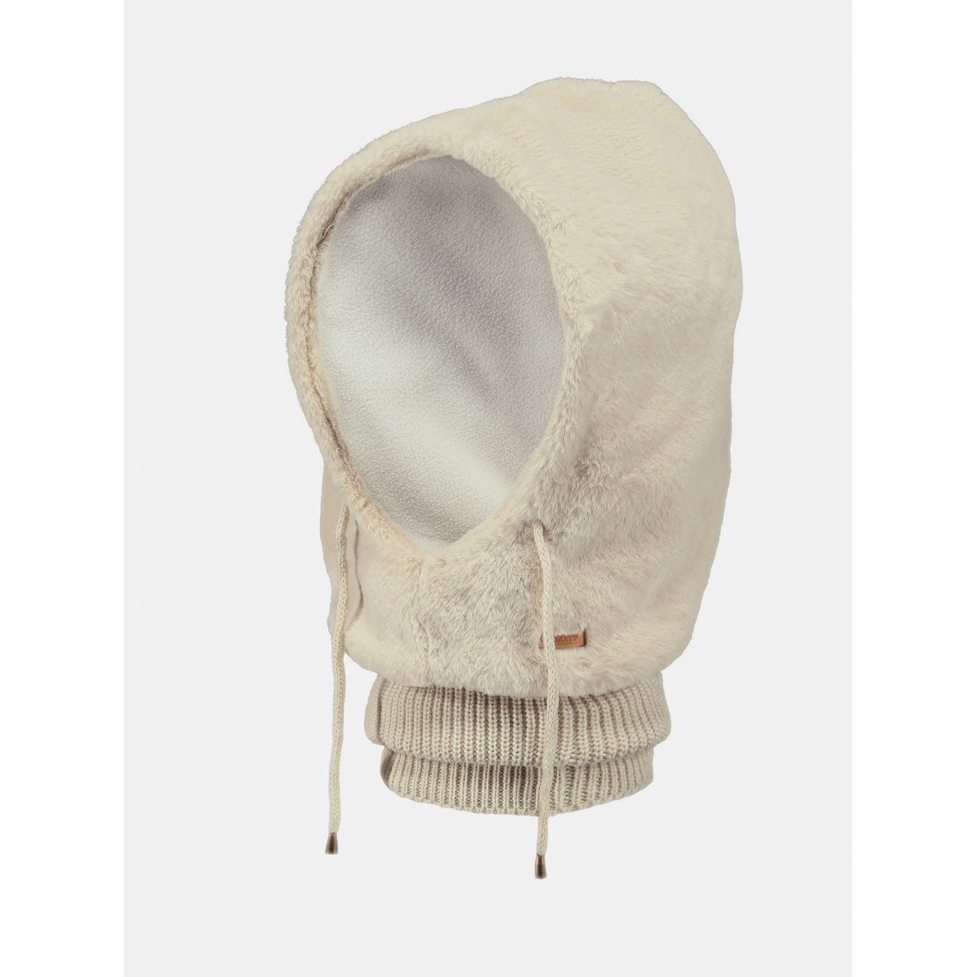 Cream women's balaclava made of artificial fur Barts
