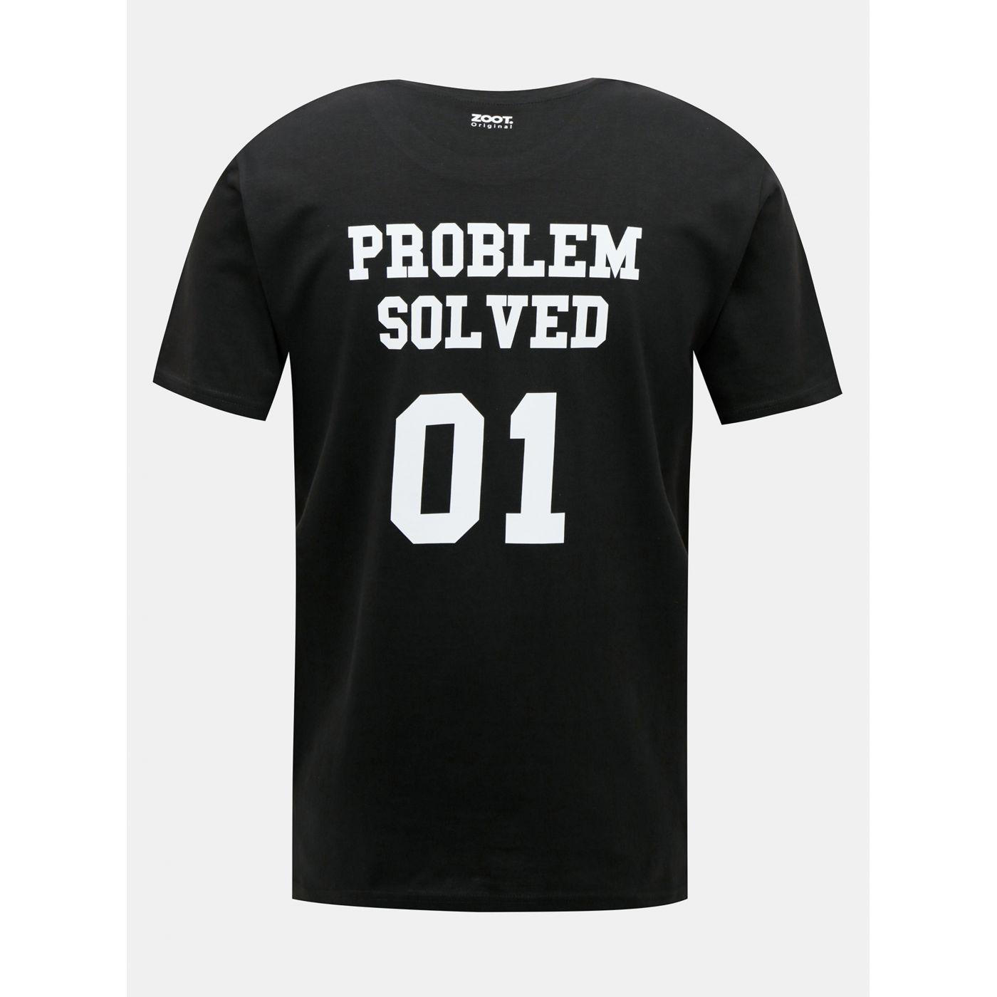 Black Men's T-Shirt with Print on Back ZOOT Original Problem Solved