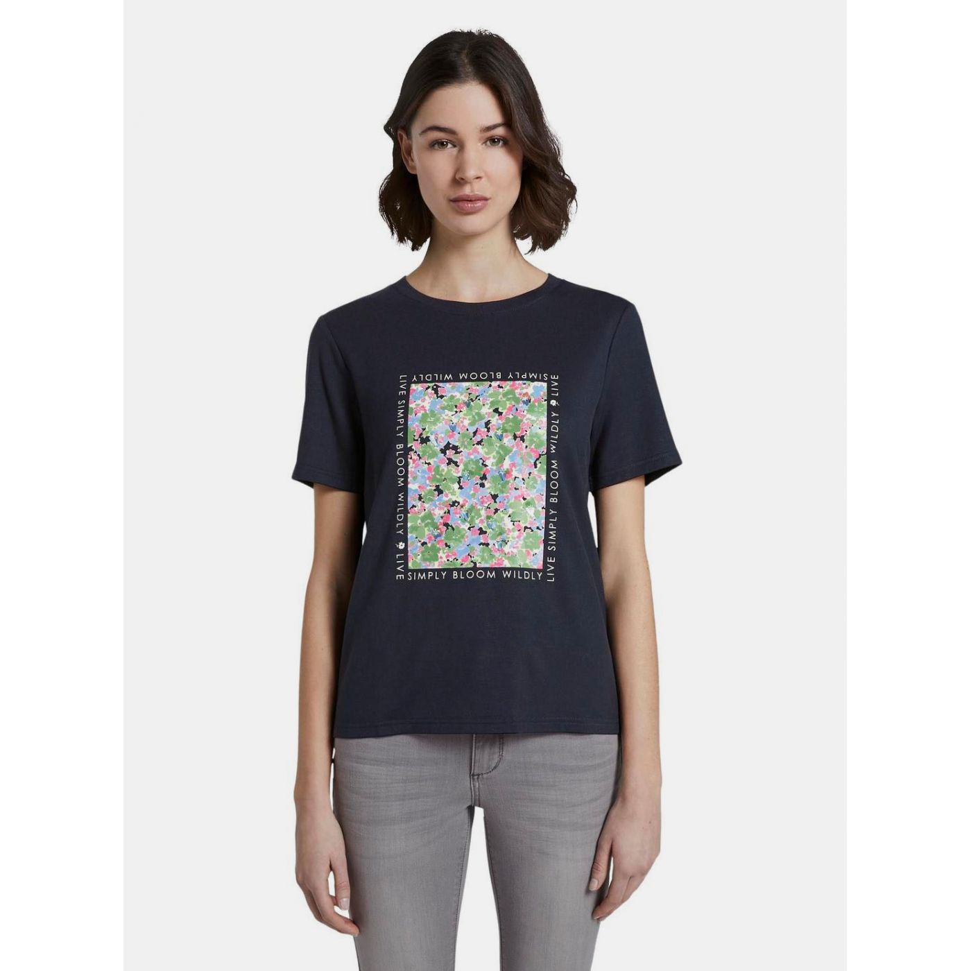 Tom Tailor Printed Dark Blue Women's T-Shirt