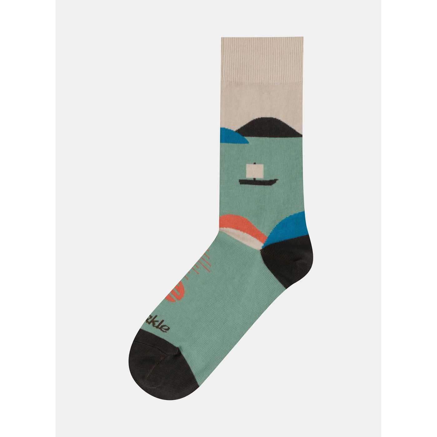 Fusakle Green Patterned Socks On The Dam