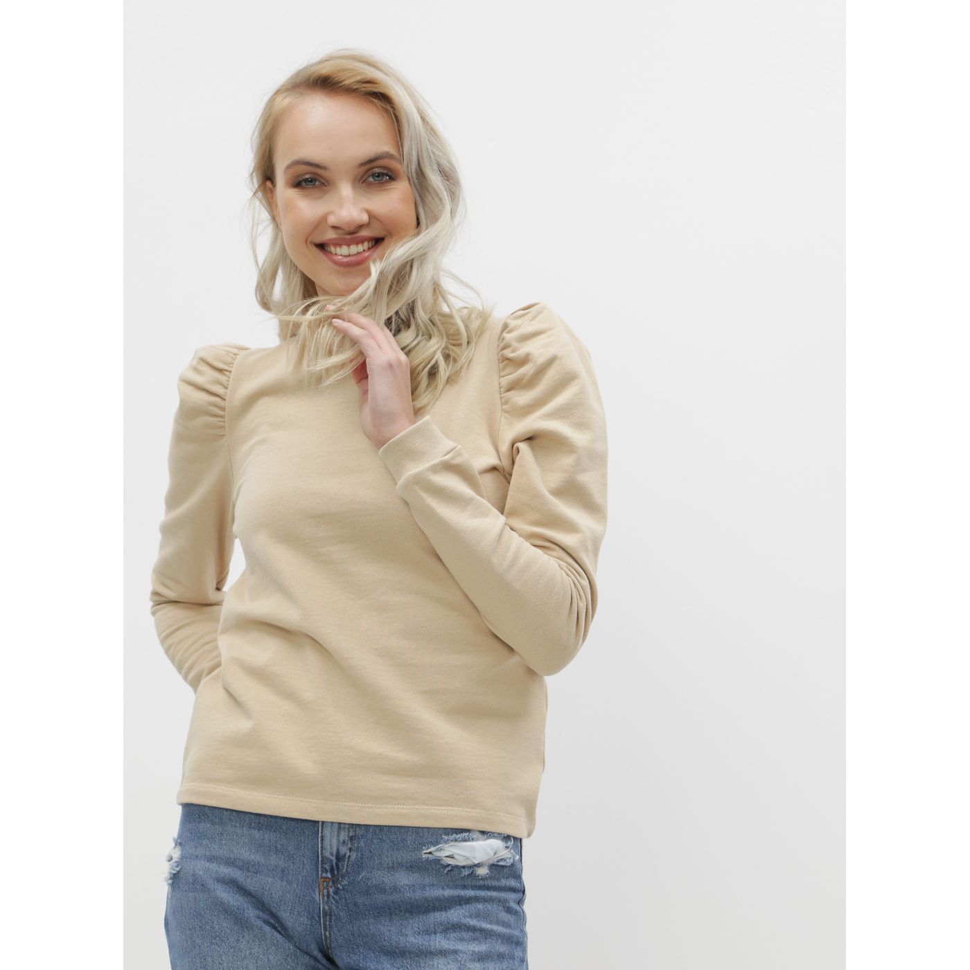 Beige Sweatshirt VILA Dixie