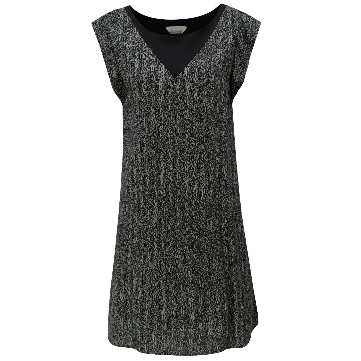 SKFK Geretz Grey-black Loose Patterned Dress