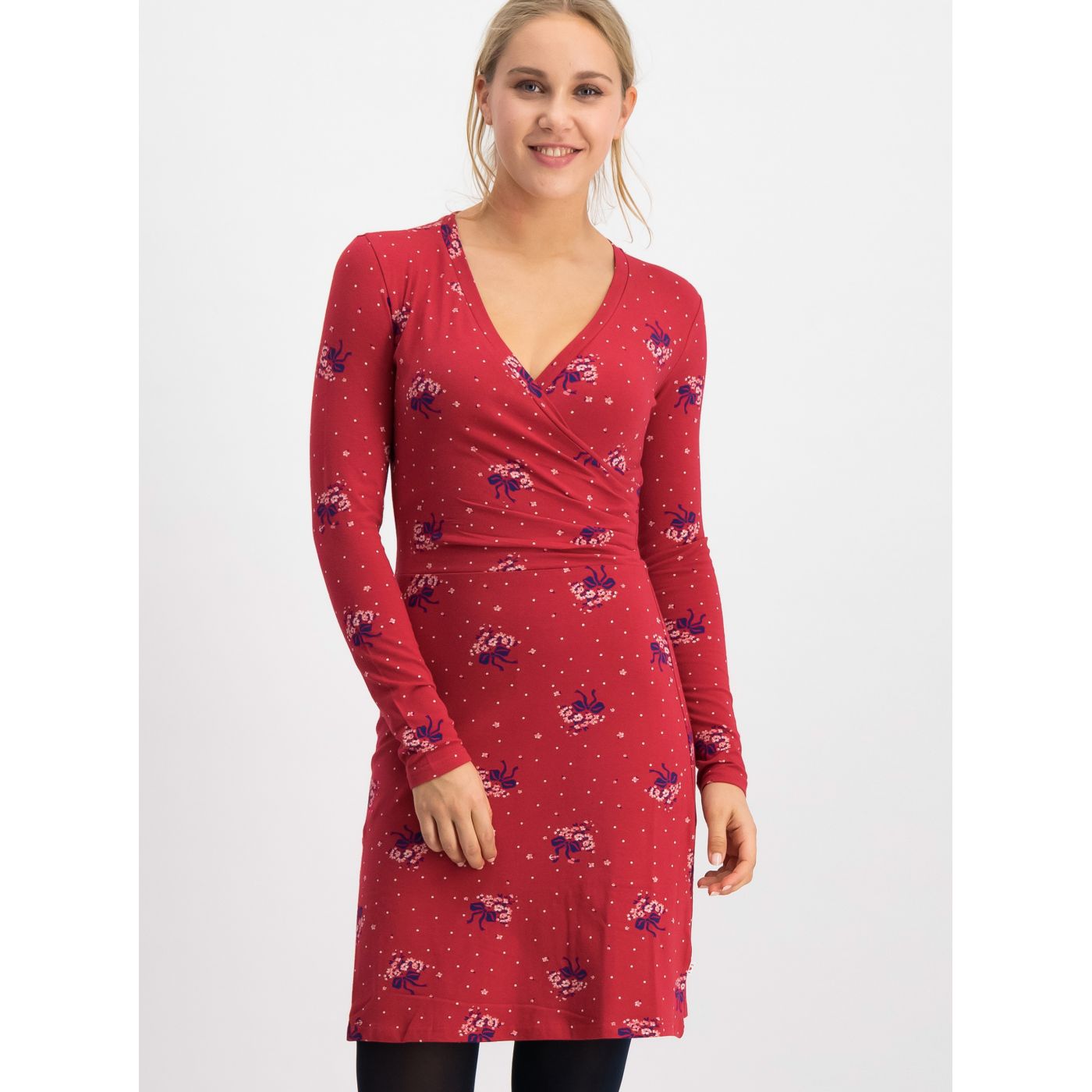 Blutsgeschwister Emerald Red Patterned Dress