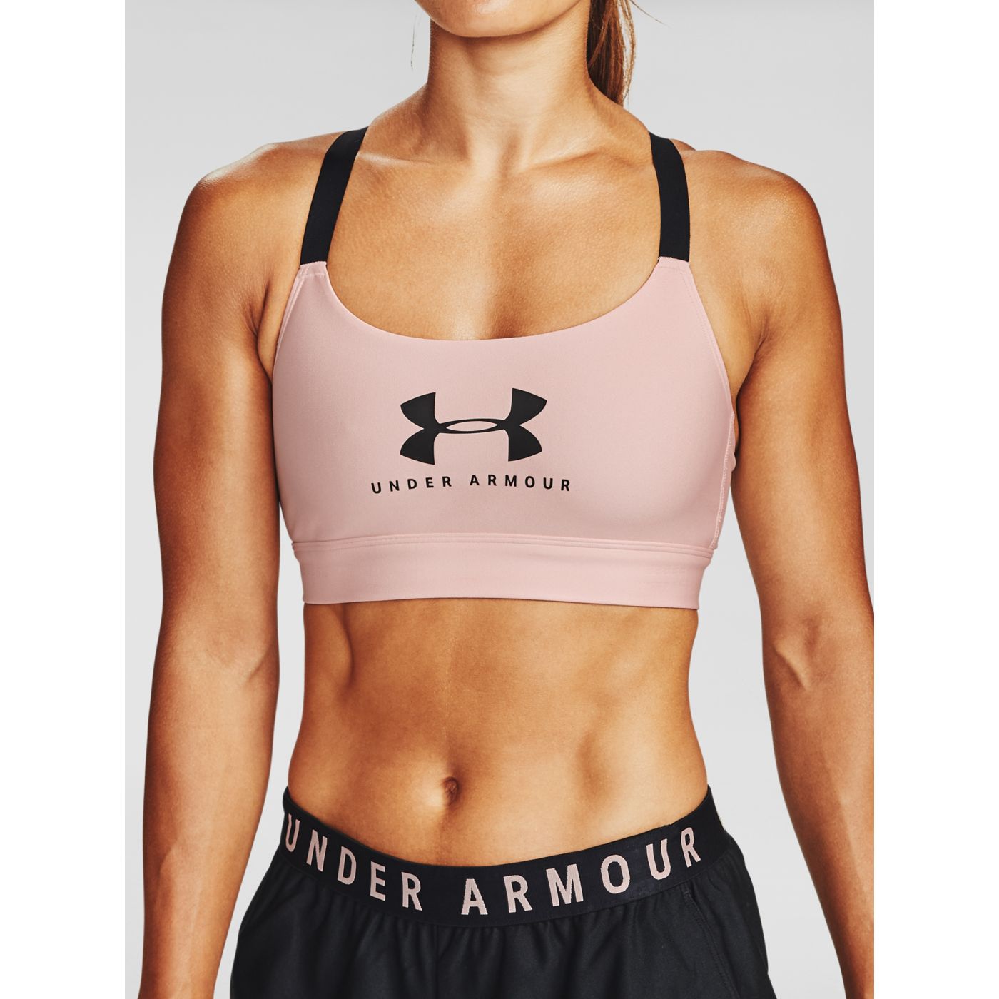 Podprsenka Under Armour Armour Mid Sportstyle Graphic Bra-BRN