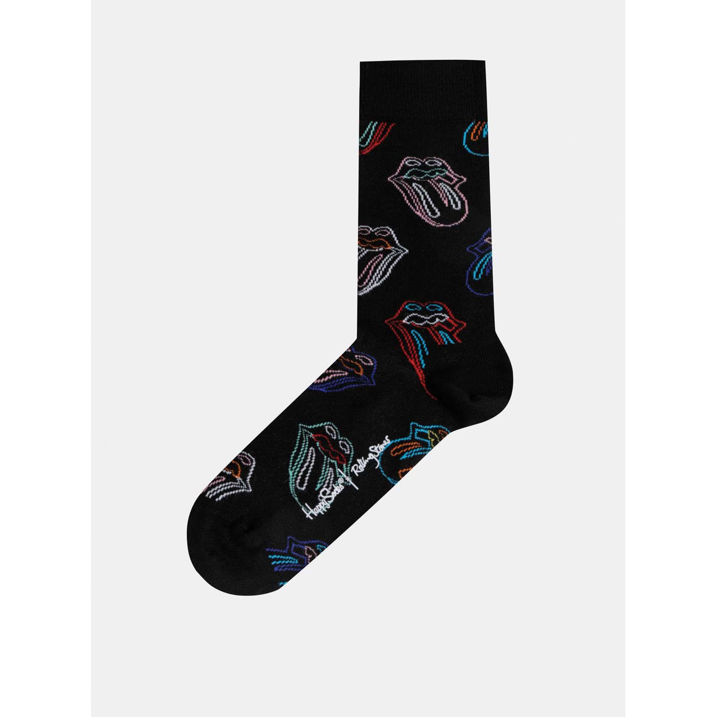 Happy Socks Rolling Stones Black Patterned Socks