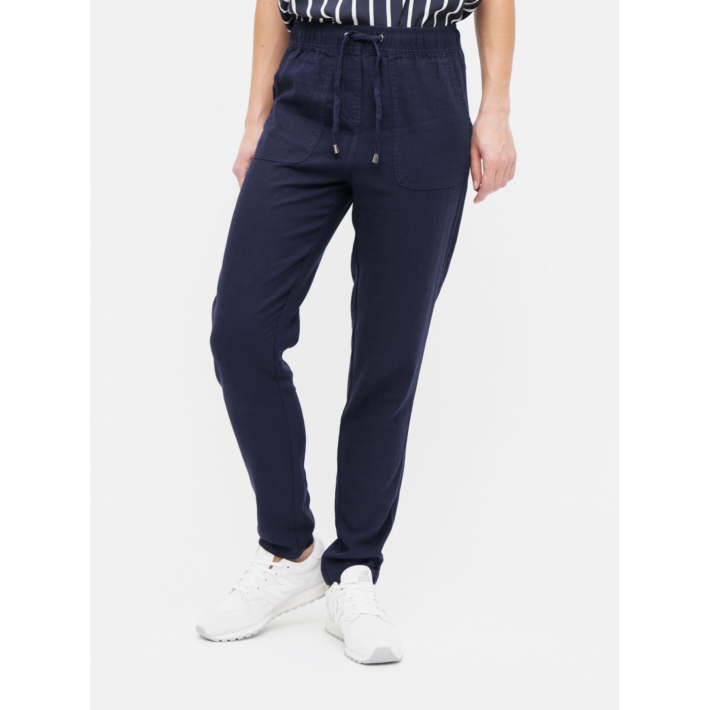 Dark Blue Linen Pants M&Co