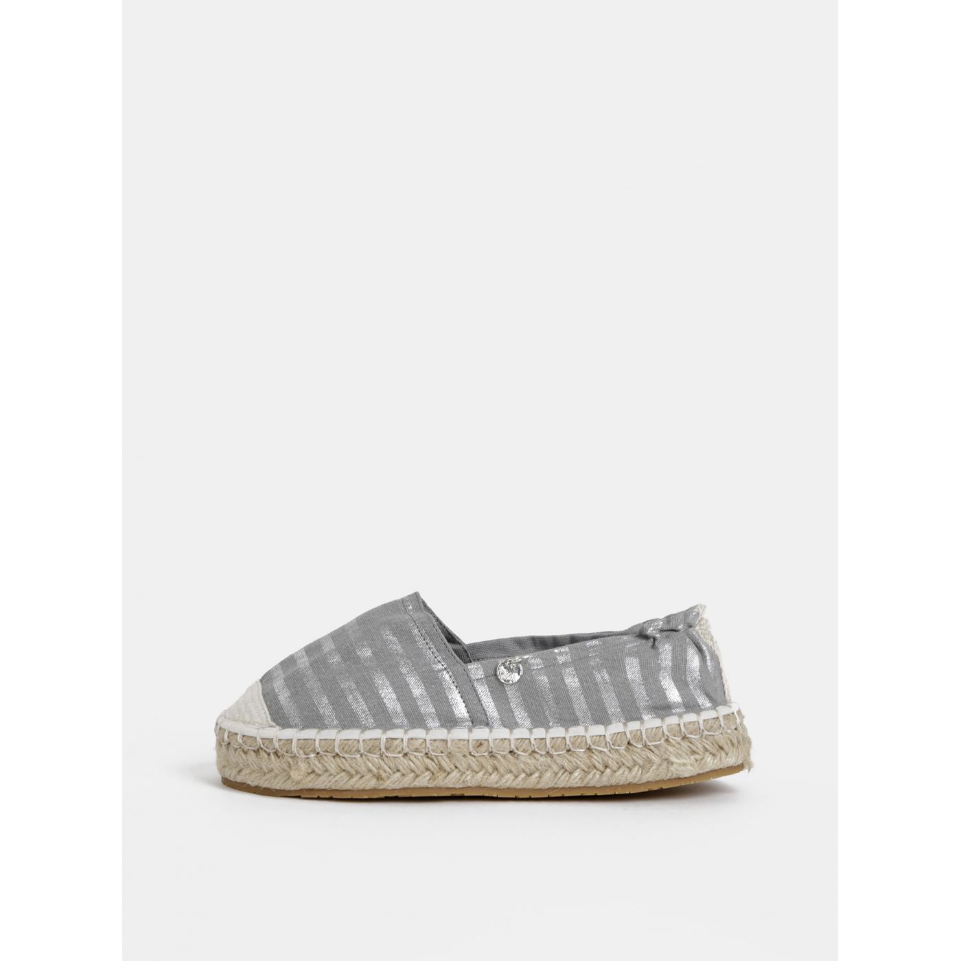 Grey women's striped espadrilles s.Oliver