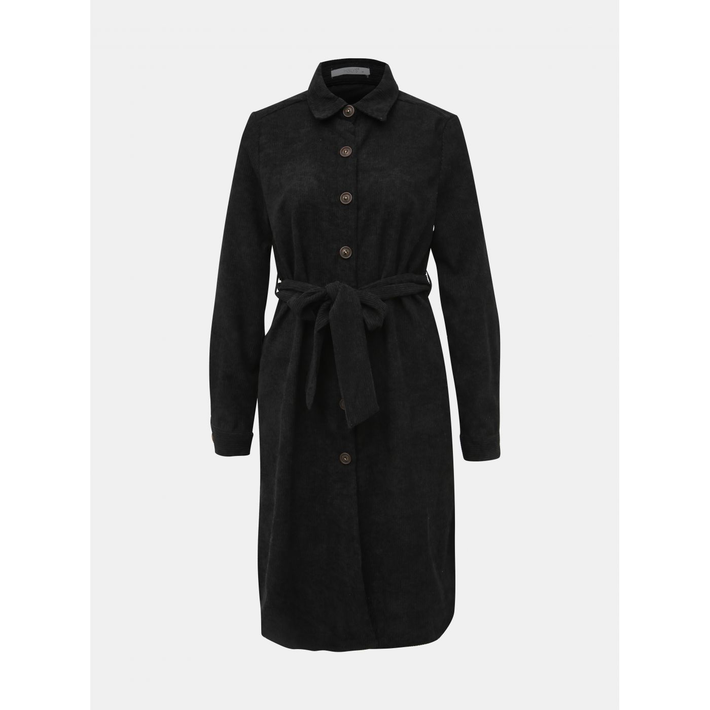 Haily's Marie Black Corduroy Shirt Dress