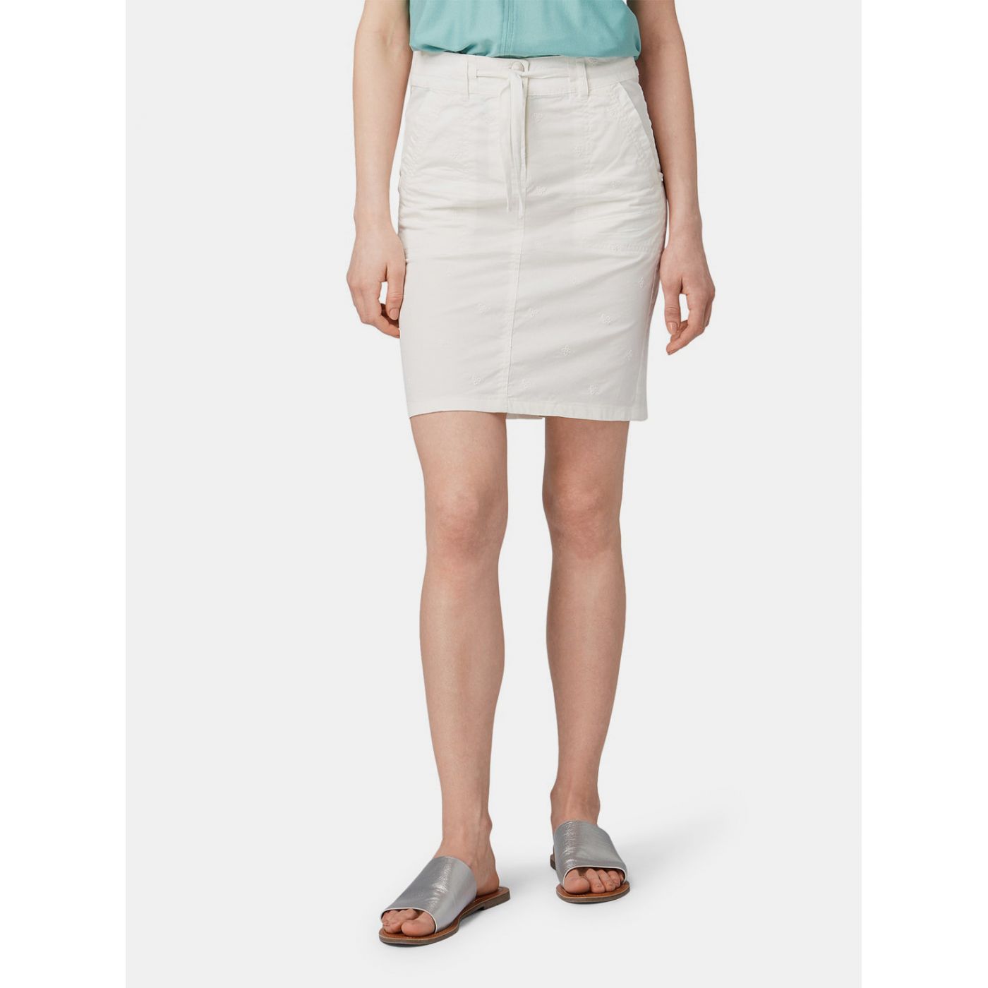 Tom Tailor Cream Patterned Skirt