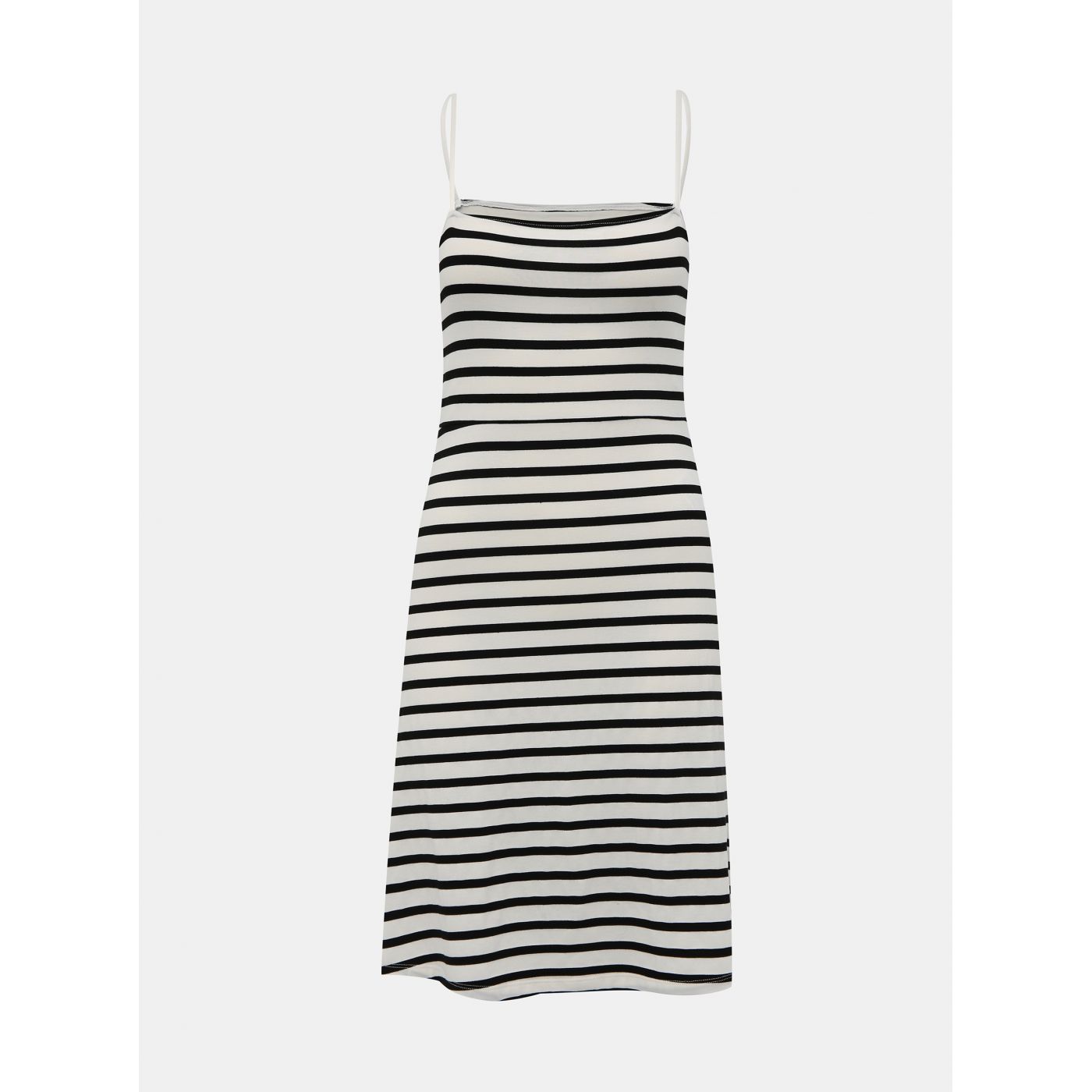 Noisy May Summer White-Black Striped Dress