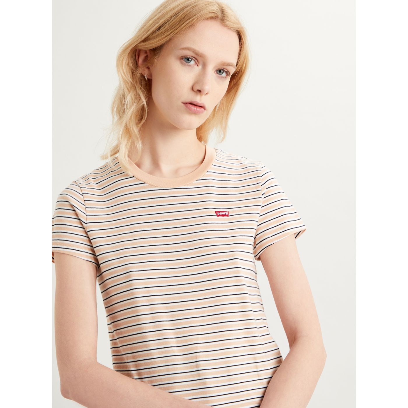 Beige Women's Striped T-Shirt Levi's®