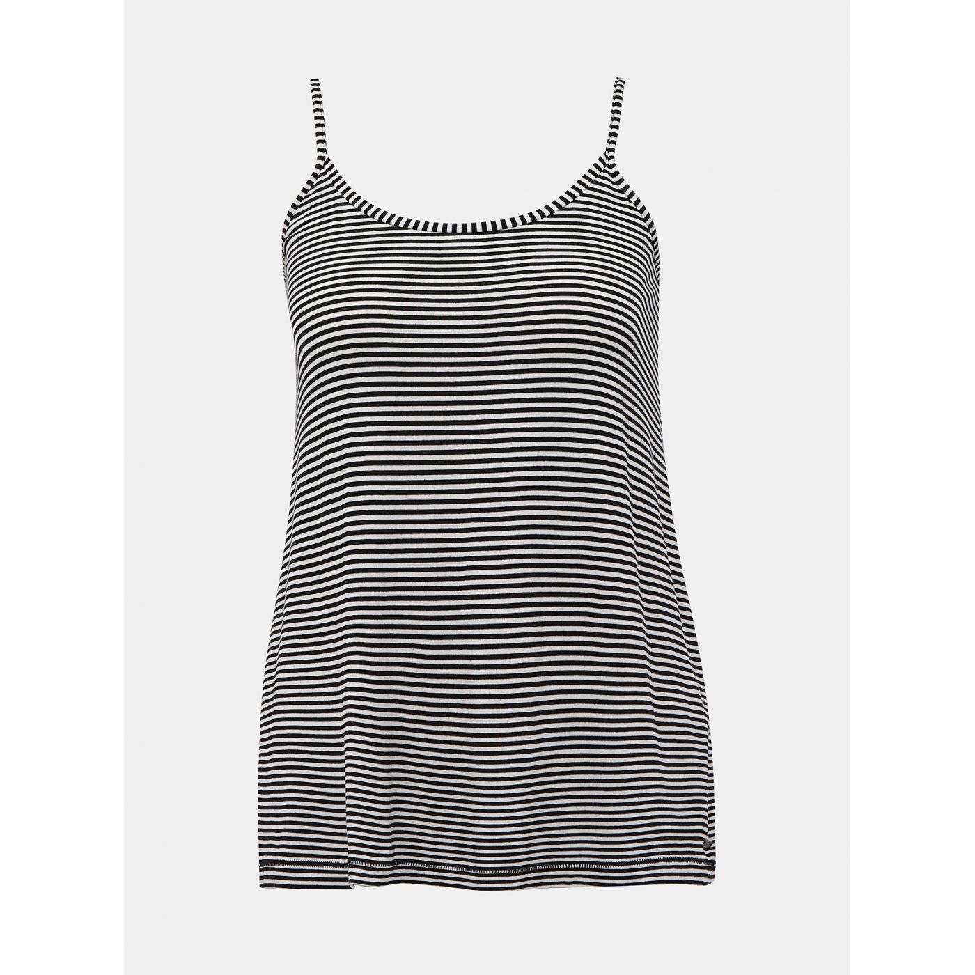 White-black women's striped basic tank top ZOOT Baseline Cameron