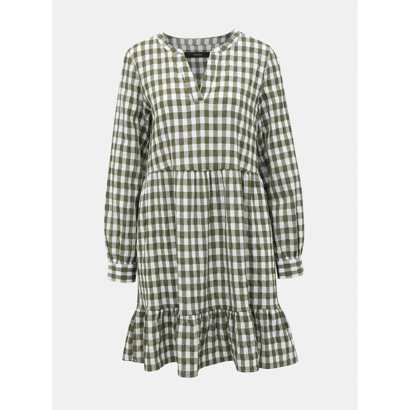 Khaki Plaid Dress VERO MODA Kimi