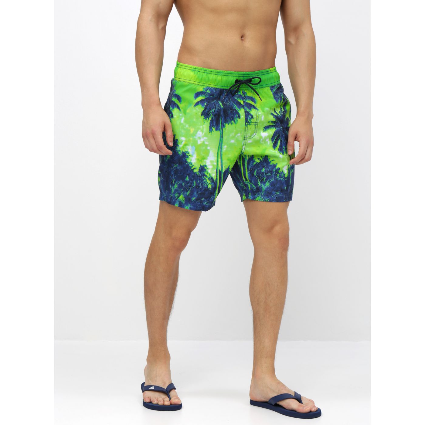 Green Patterned Swimsuit Blend