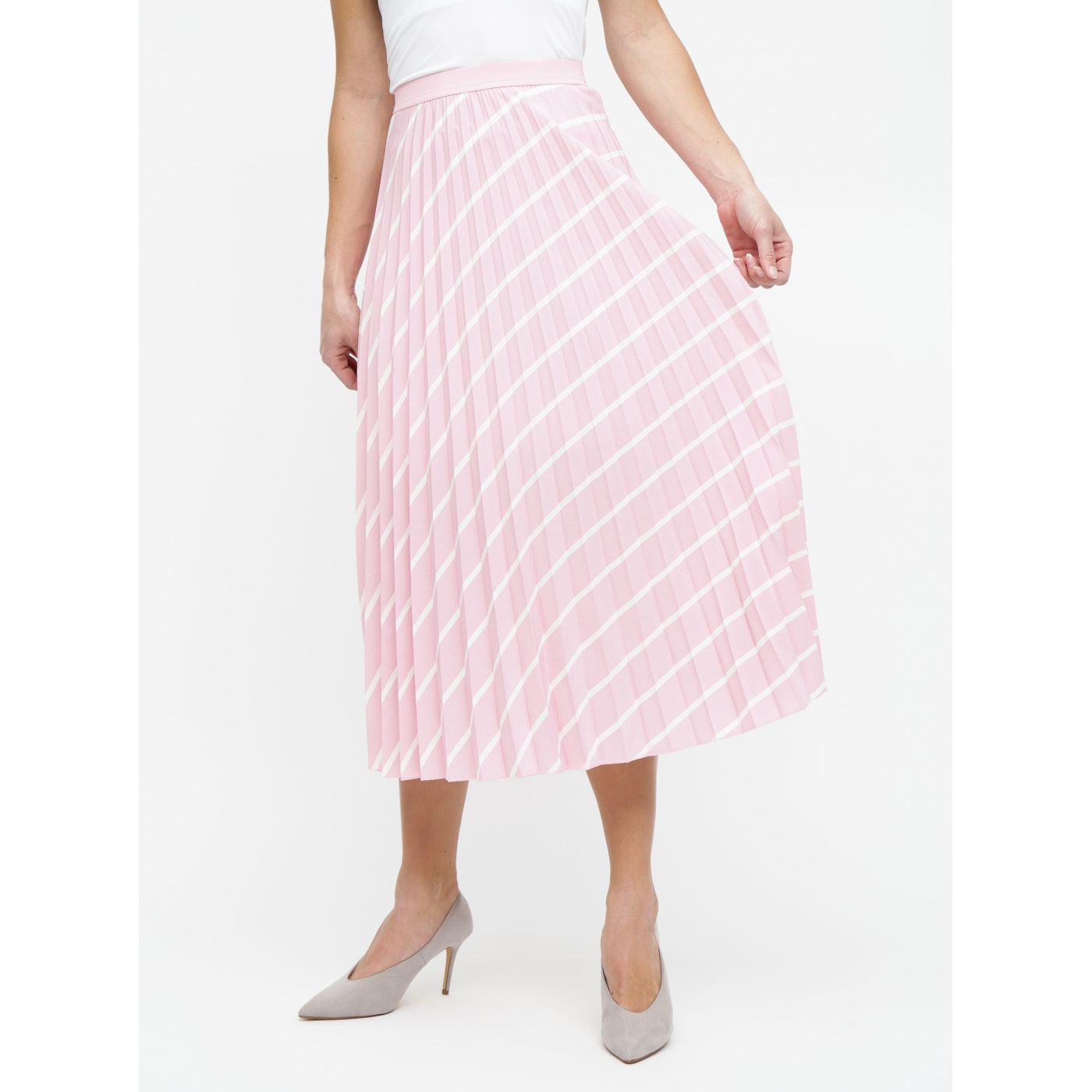 Miss Selfridge's Pink Pleated Skirt
