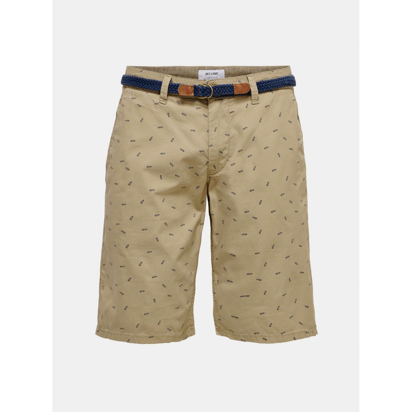Light Brown Patterned Shorts ONLY & SONS