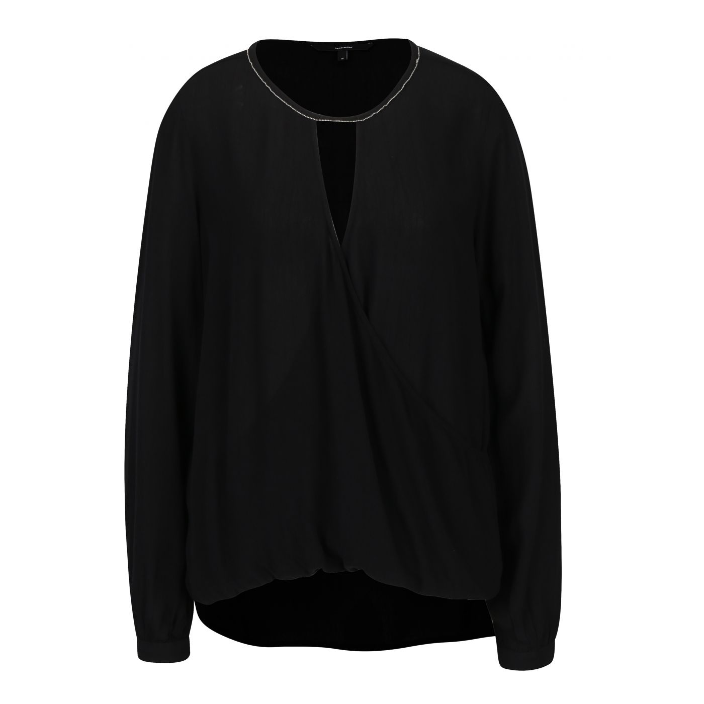 Vero MODA Misty Black Blouse with Pleated Neckline