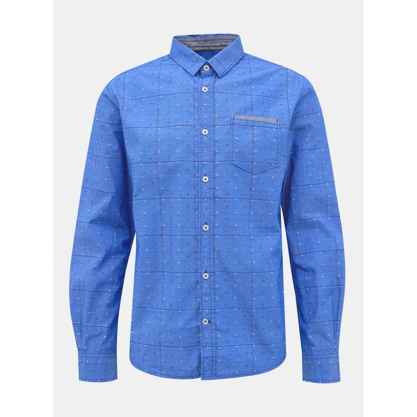 Blue Men's Patterned Regular Fit Tom Tailor Shirt