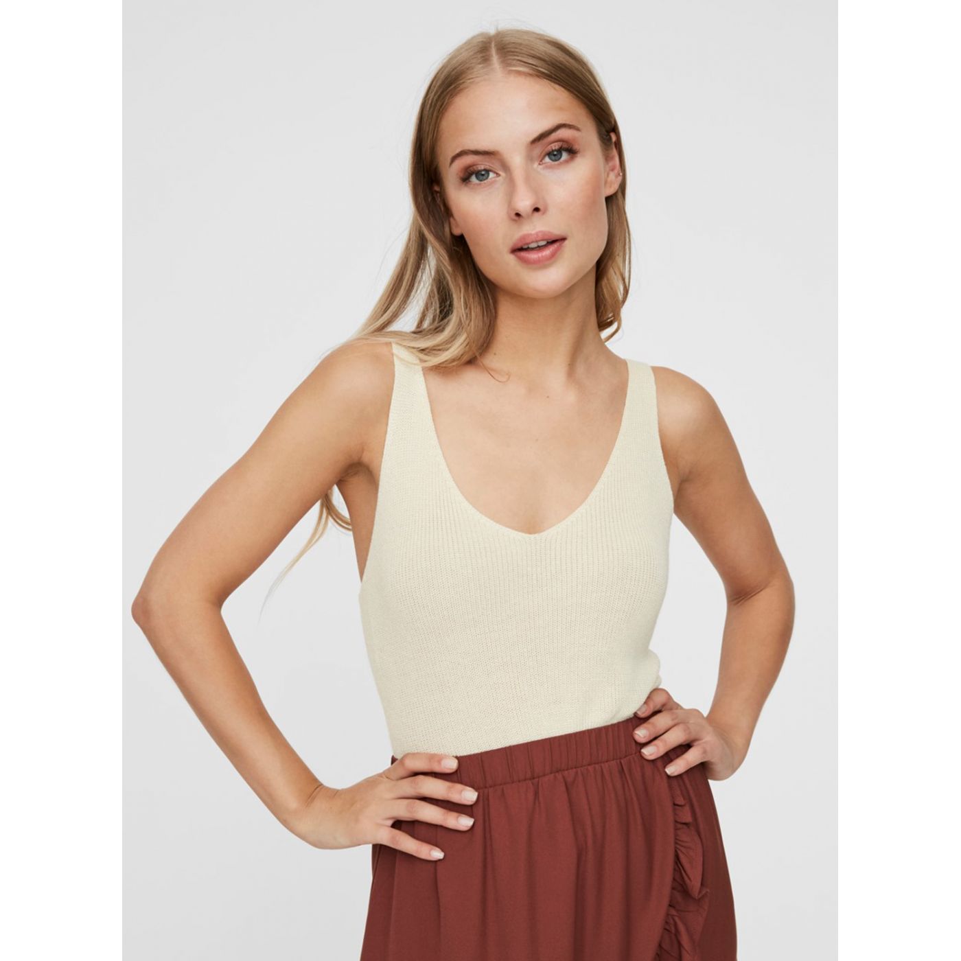 Cream top VERO MODA Newlex