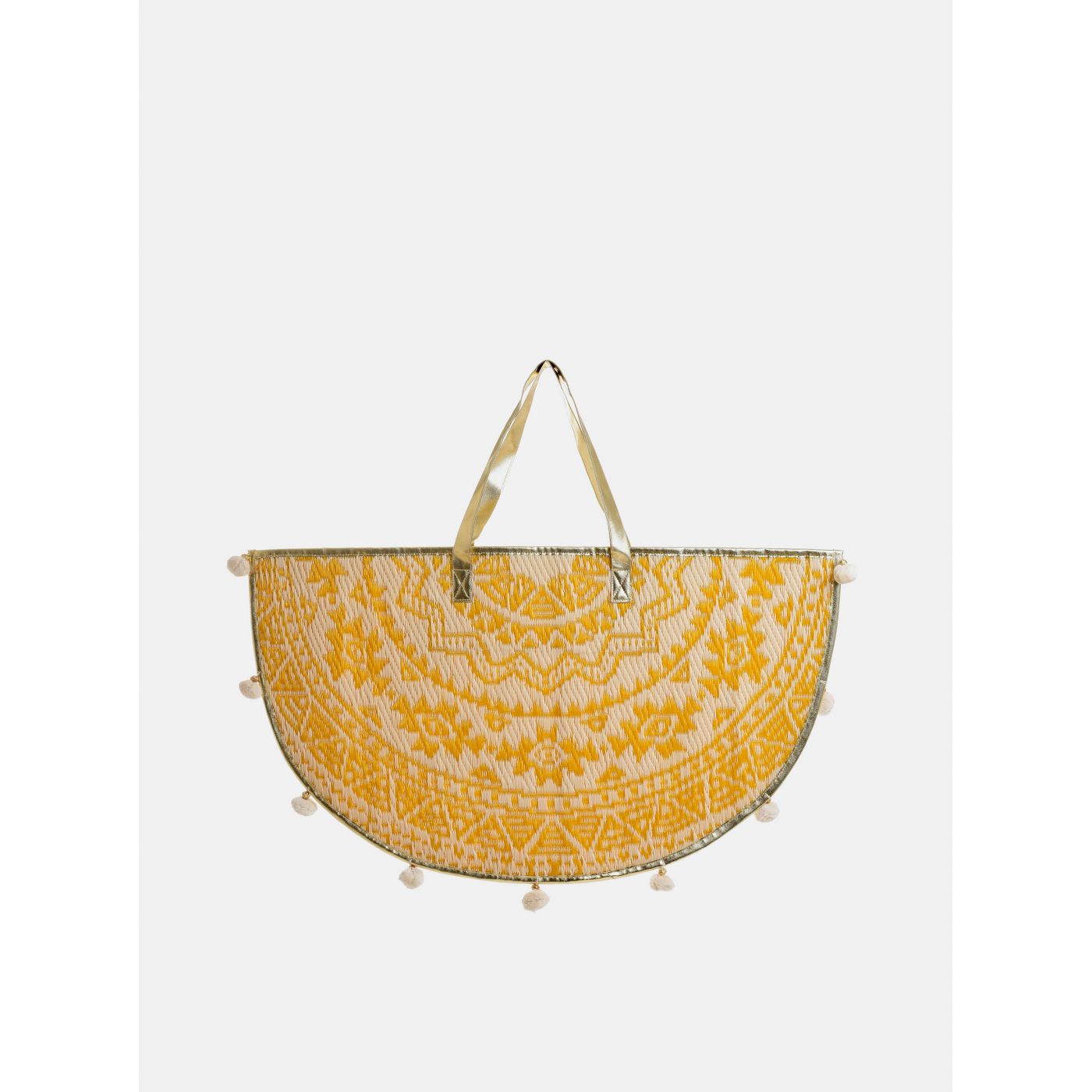Yellow Patterned Beach Bag Ble