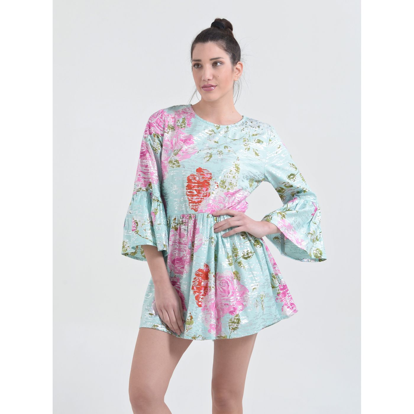 Light Blue Floral Dress Ble