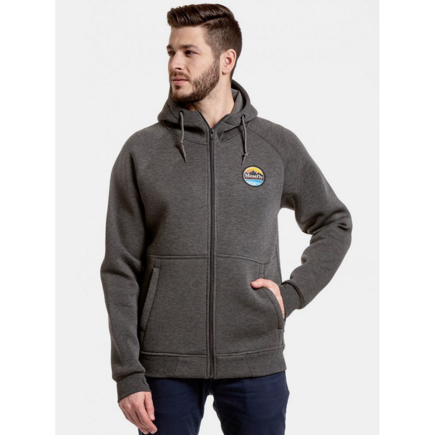 Dark Grey Men's Meatfly Extrude Sweatshirt