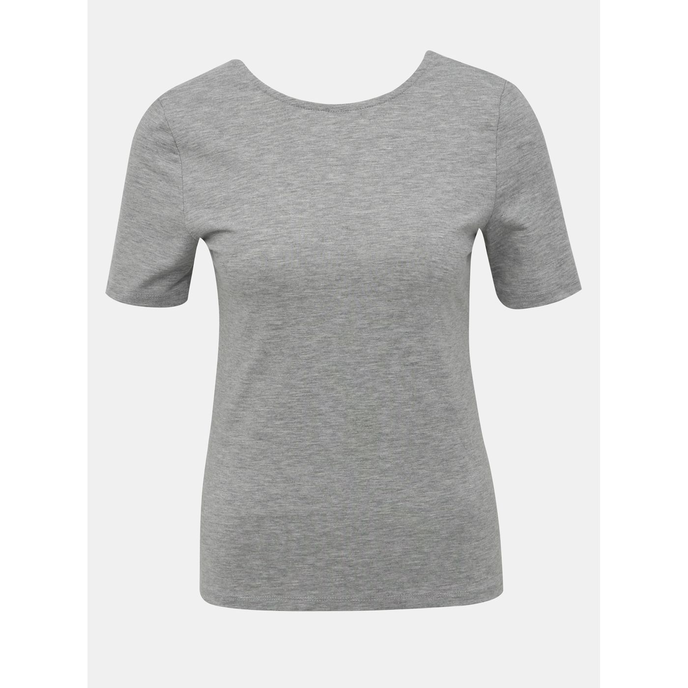 Noisy May Elena Grey Annealed Basic T-Shirt