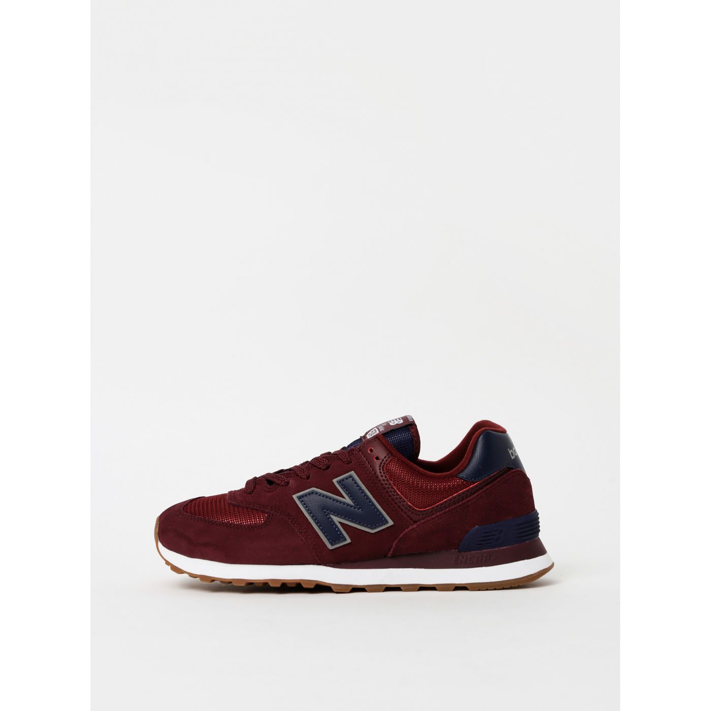 New Balance 574 Burgundy Men's Suede Sneakers