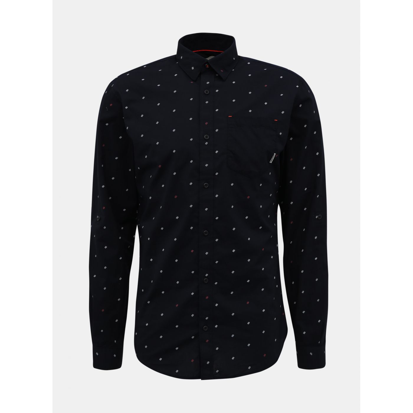 Dark Blue Patterned Shirt Jack & Jones Carlo