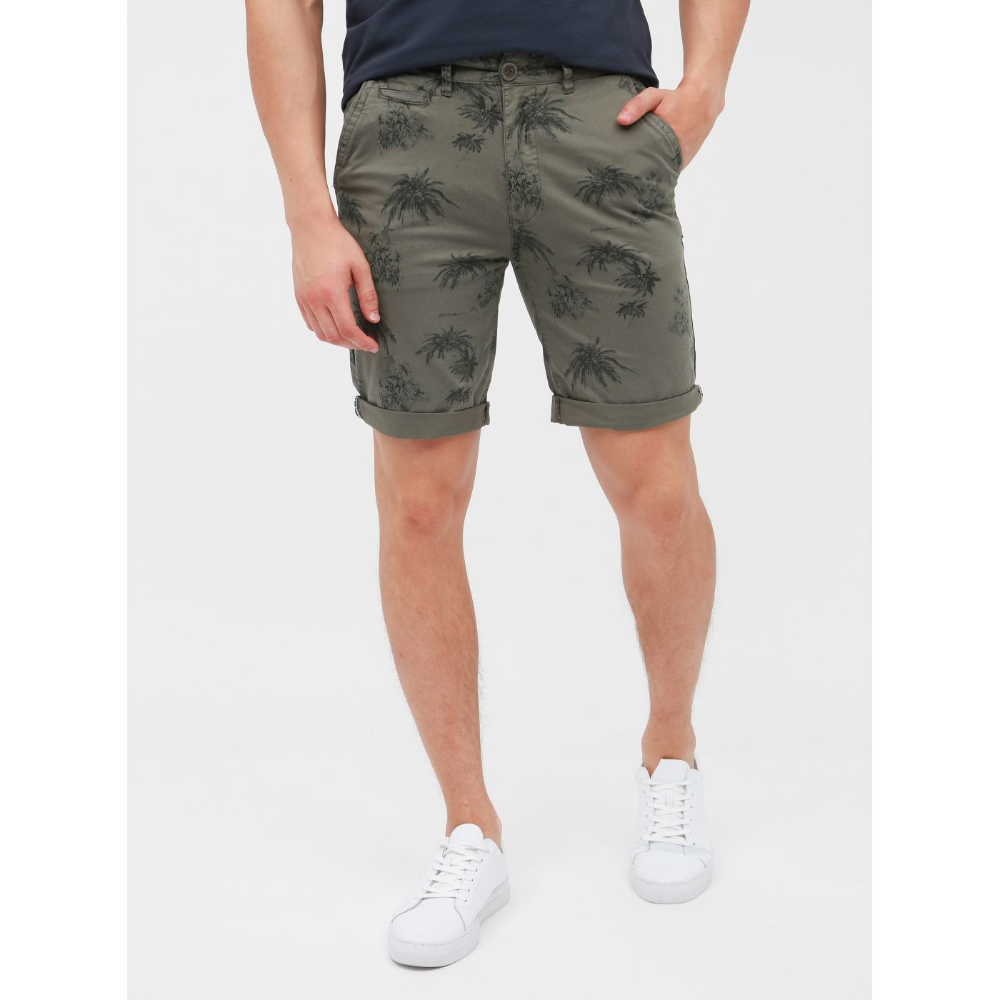 Blend Green Patterned Shorts