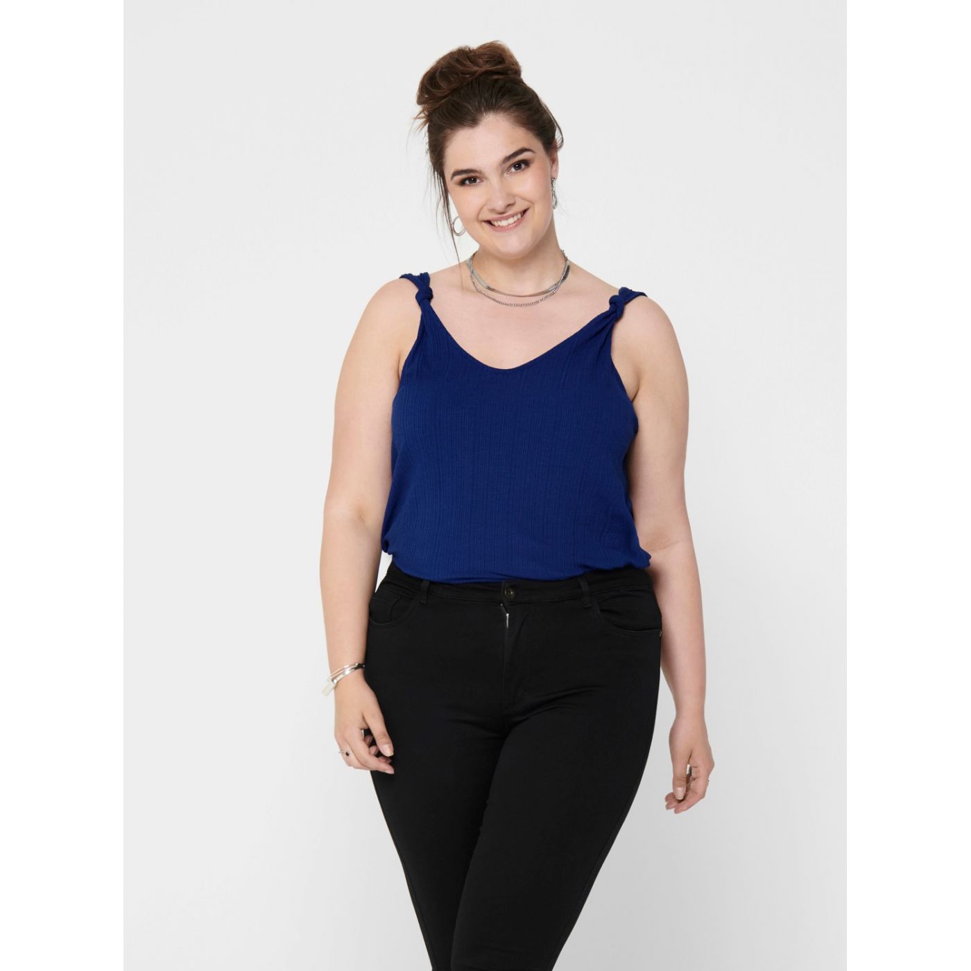 Blue Tank Top ONLY CARMAKOMA Sophia