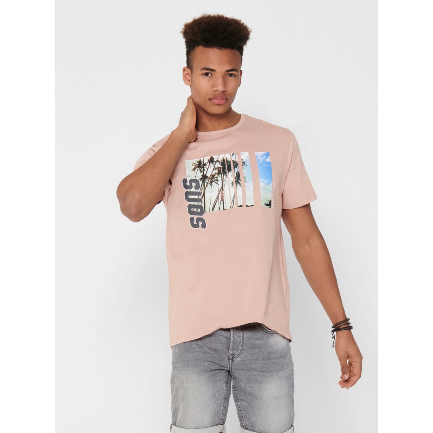 Pink T-shirt ONLY & SONS