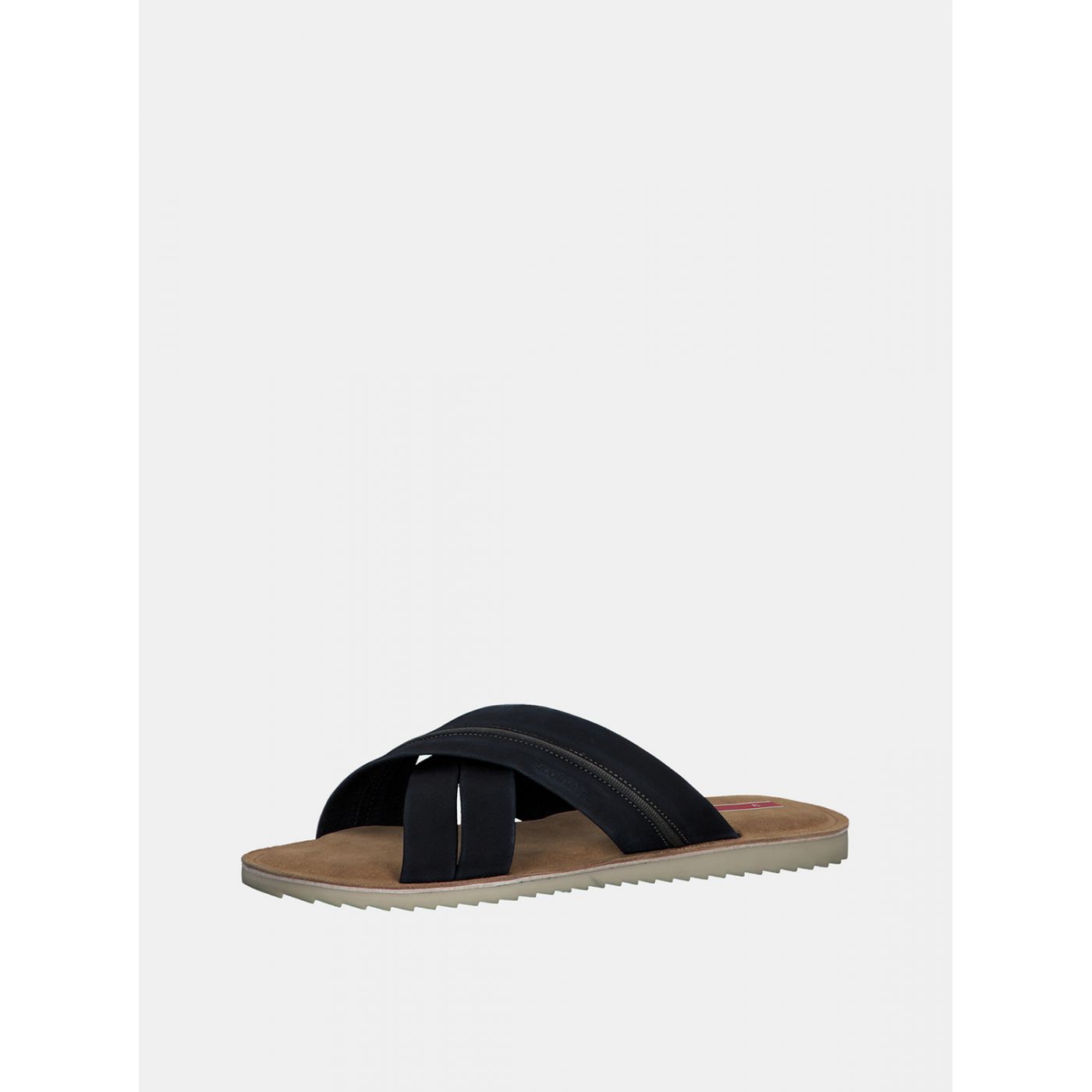 Dark Blue Men's Leather Slippers s.Oliver