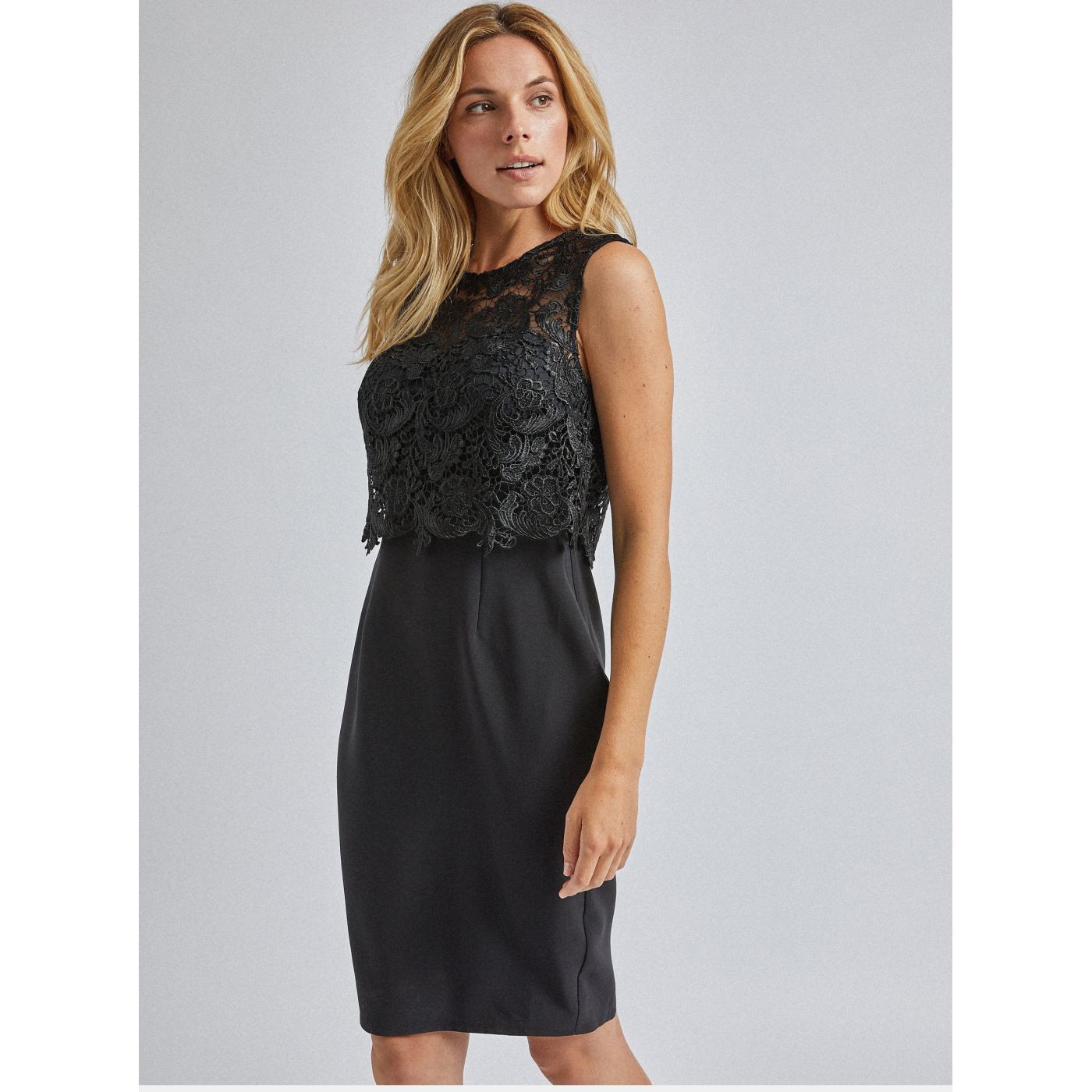 Black Sleeveless Lace Dress Dorothy Perkins