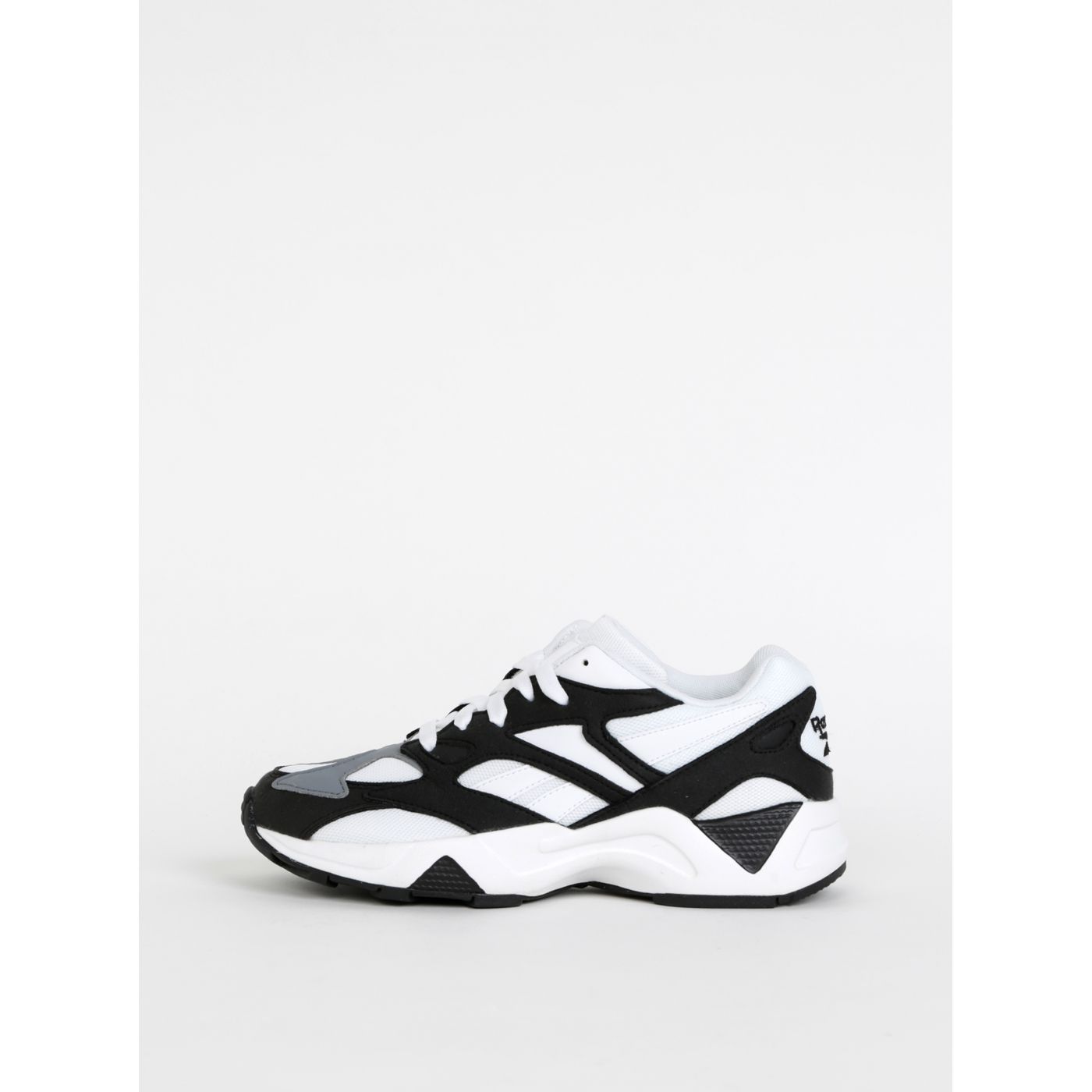 Black-and-white women's sneakers with details in suede reebok Aztrek 96