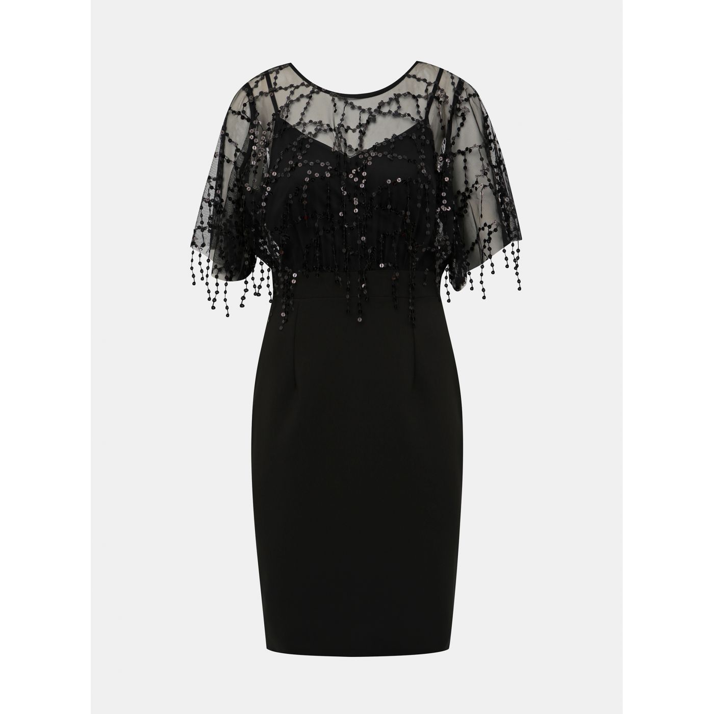 Black Sleeve dress with sequins Dorothy Perkins