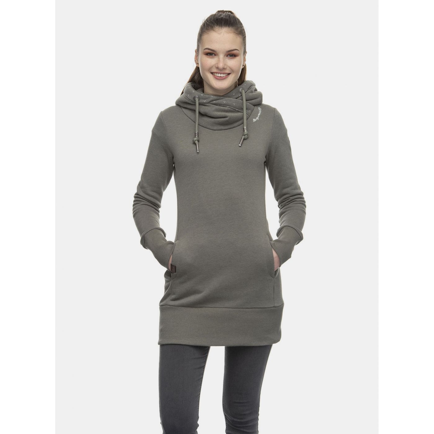 Khaki Women's Long Hoodie Ragwear