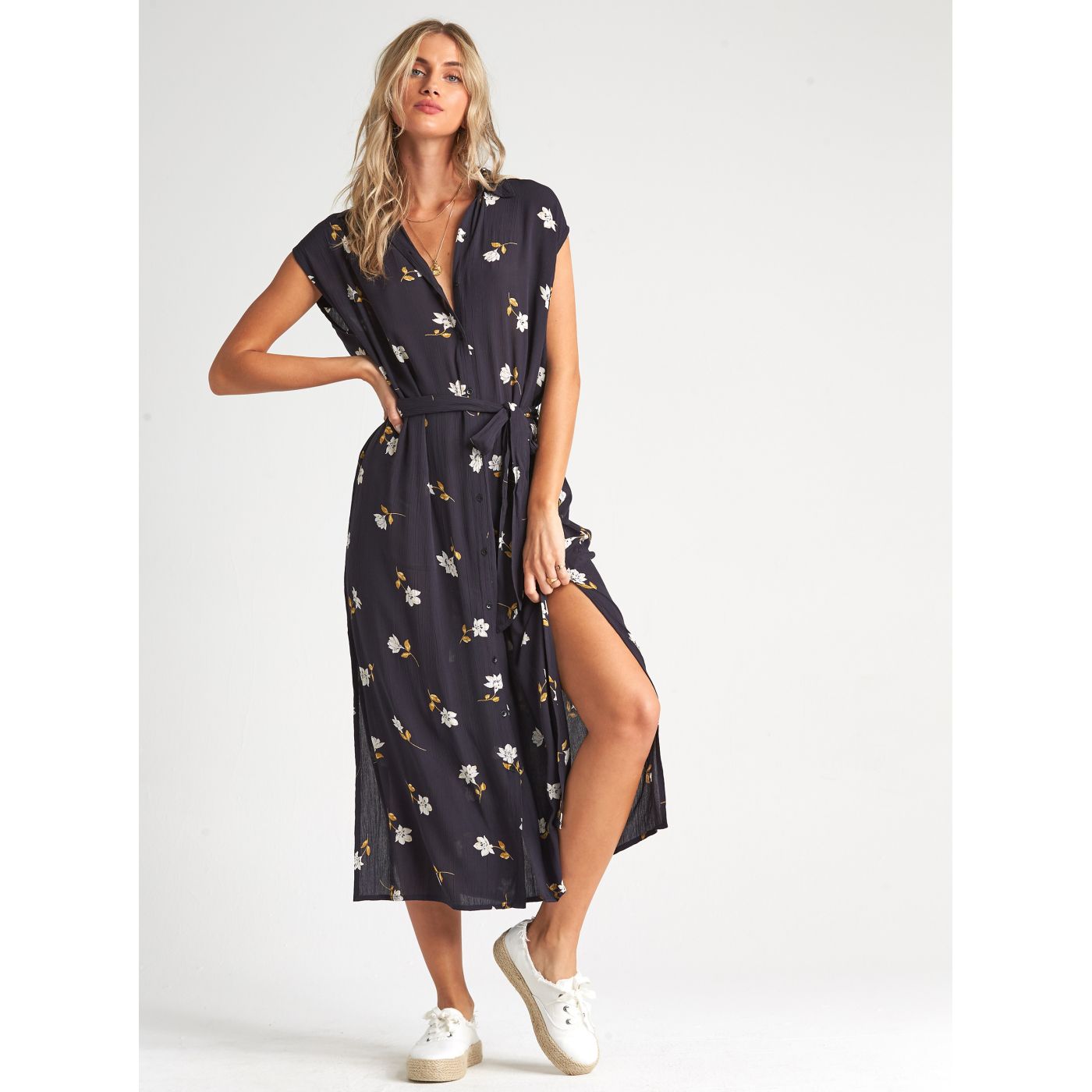 Black Floral Maxi dress Billabong