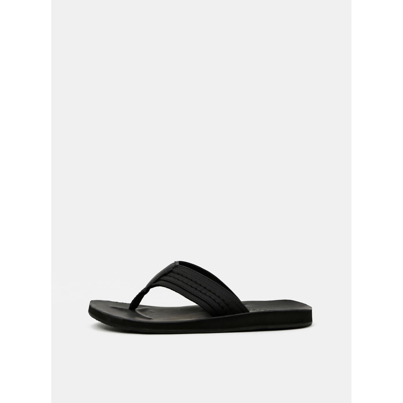 Black Men's Leather Flip Flops Jack & Jones Bob