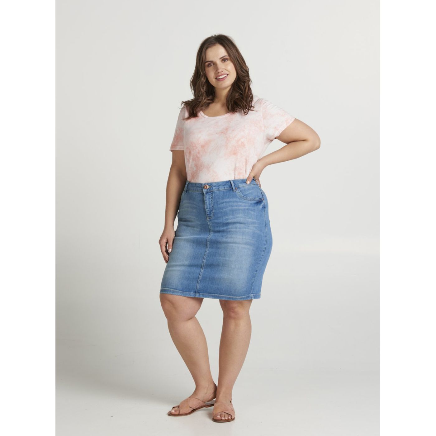 Zizzi Blue Denim Skirt