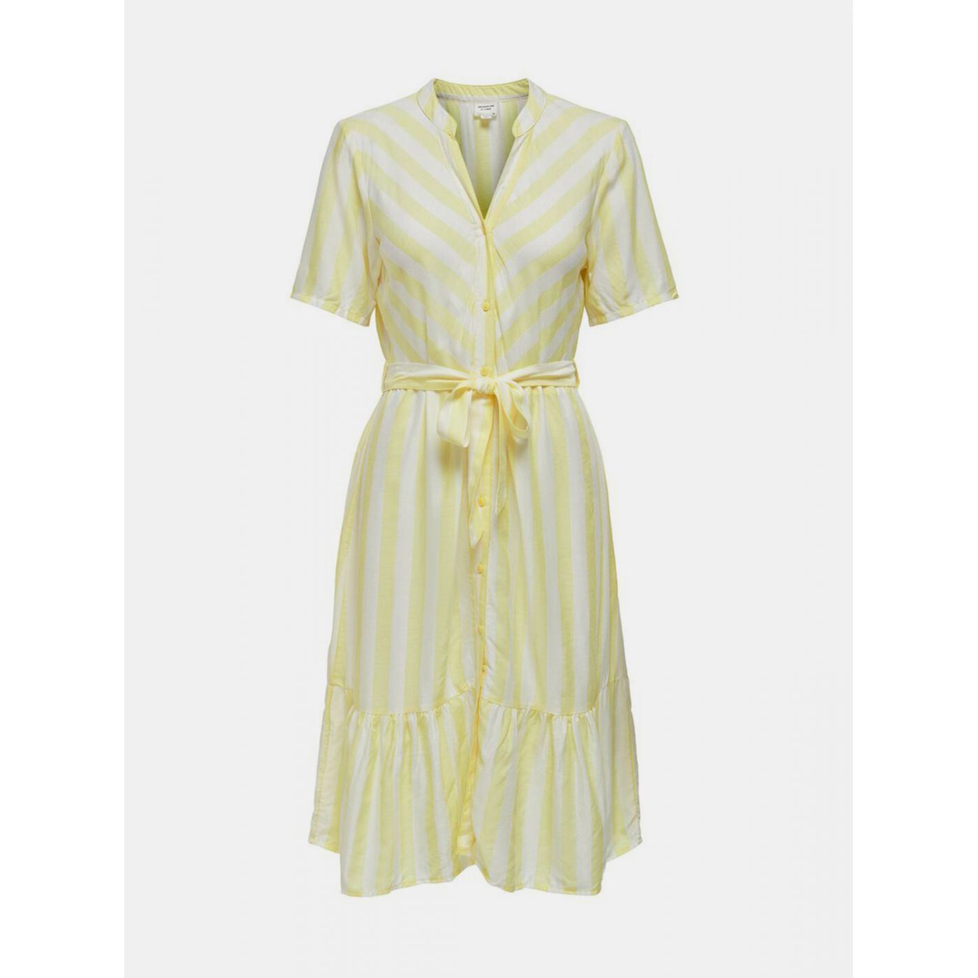 Jacqueline de Yong's white-yellow striped dress