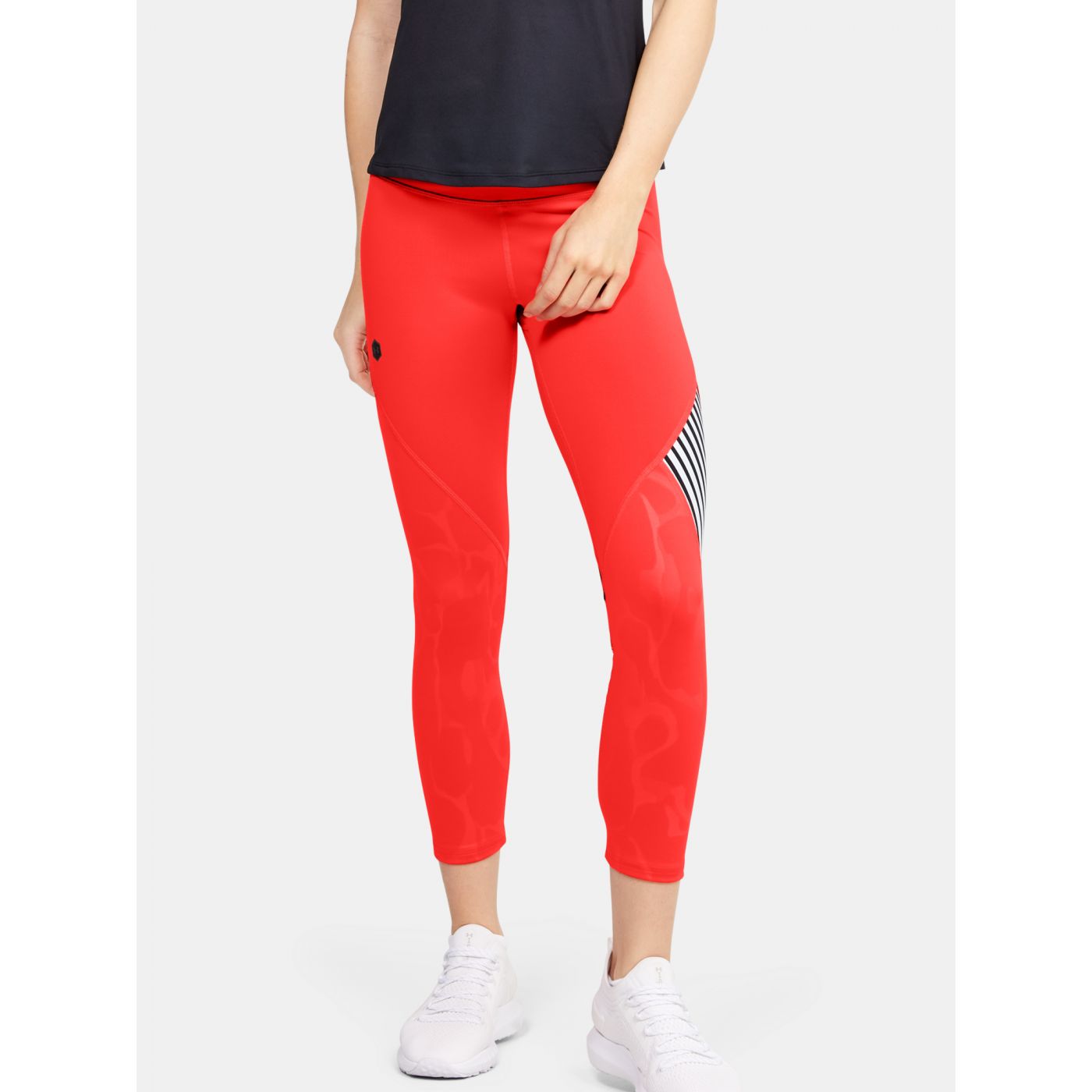 Compression Leggings Under Armour Rush Embossed Shine Graphic Crop
