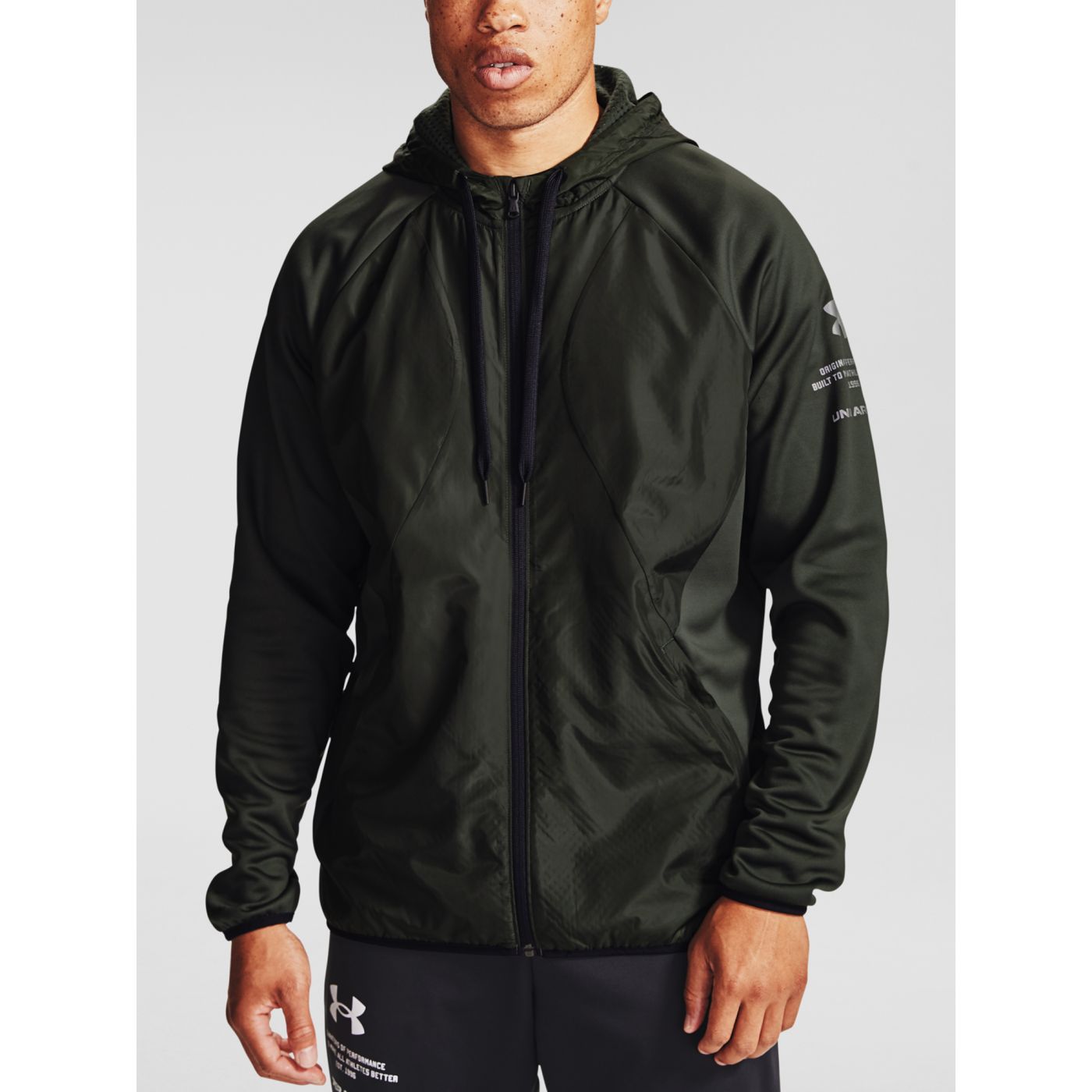 Hoodie Under Armour UA AF Storm FZ HD-GRN